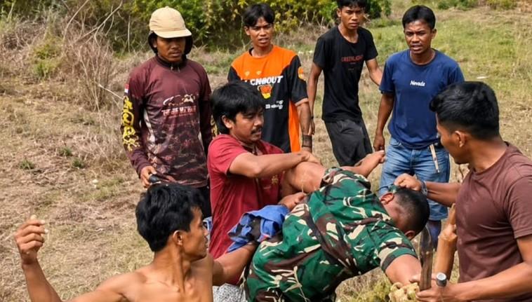 LIMA WARGA SAD SERAHKAN DIRI USAI KERICUHAN DENGAN TNI DI PT SAL